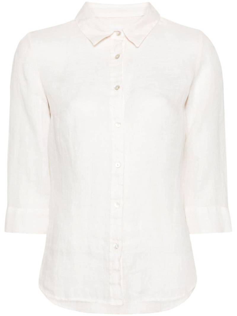 120% Lino three-quarter sleeve linen shirt - Neutrals von 120% Lino