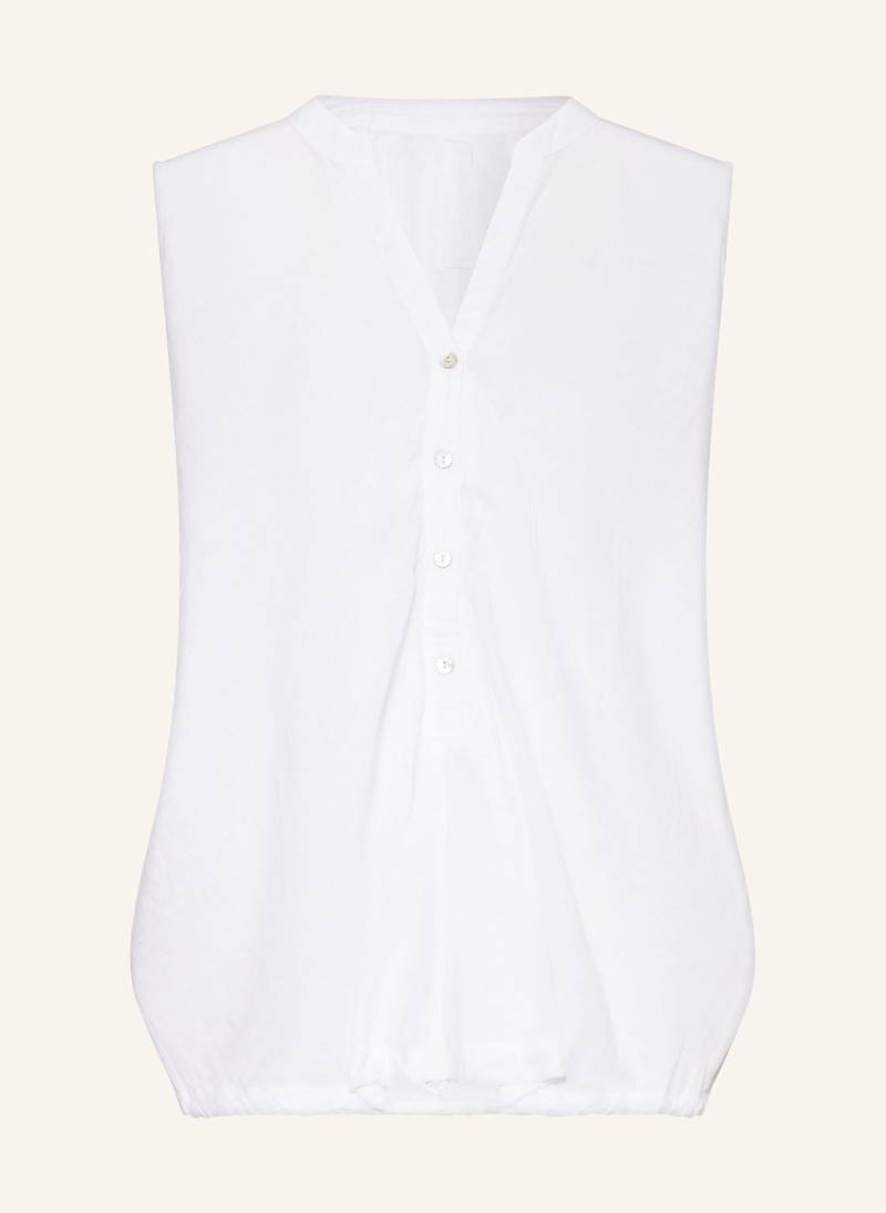 120%Lino Blusentop Aus Leinen weiss von 120%lino