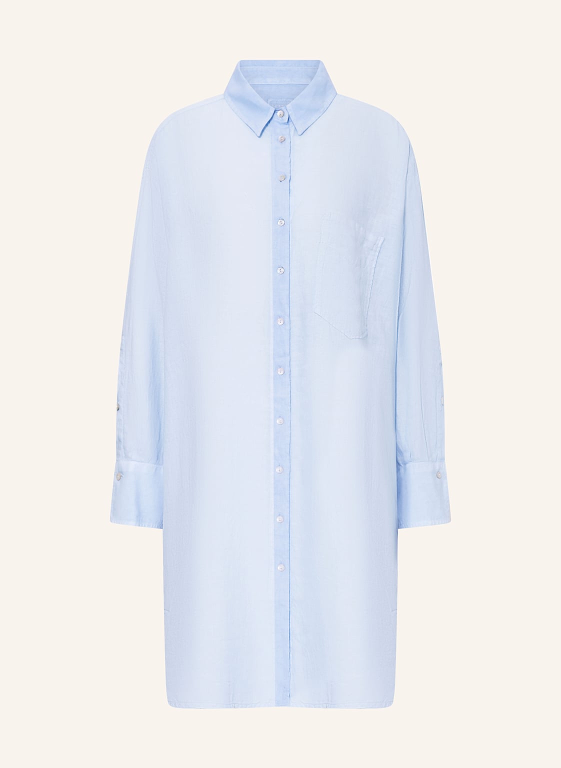 120%Lino Hemdblusenkleid Aus Leinen blau 120%Lino Hemdblusenkleid Aus Leinen blau von 120%lino
