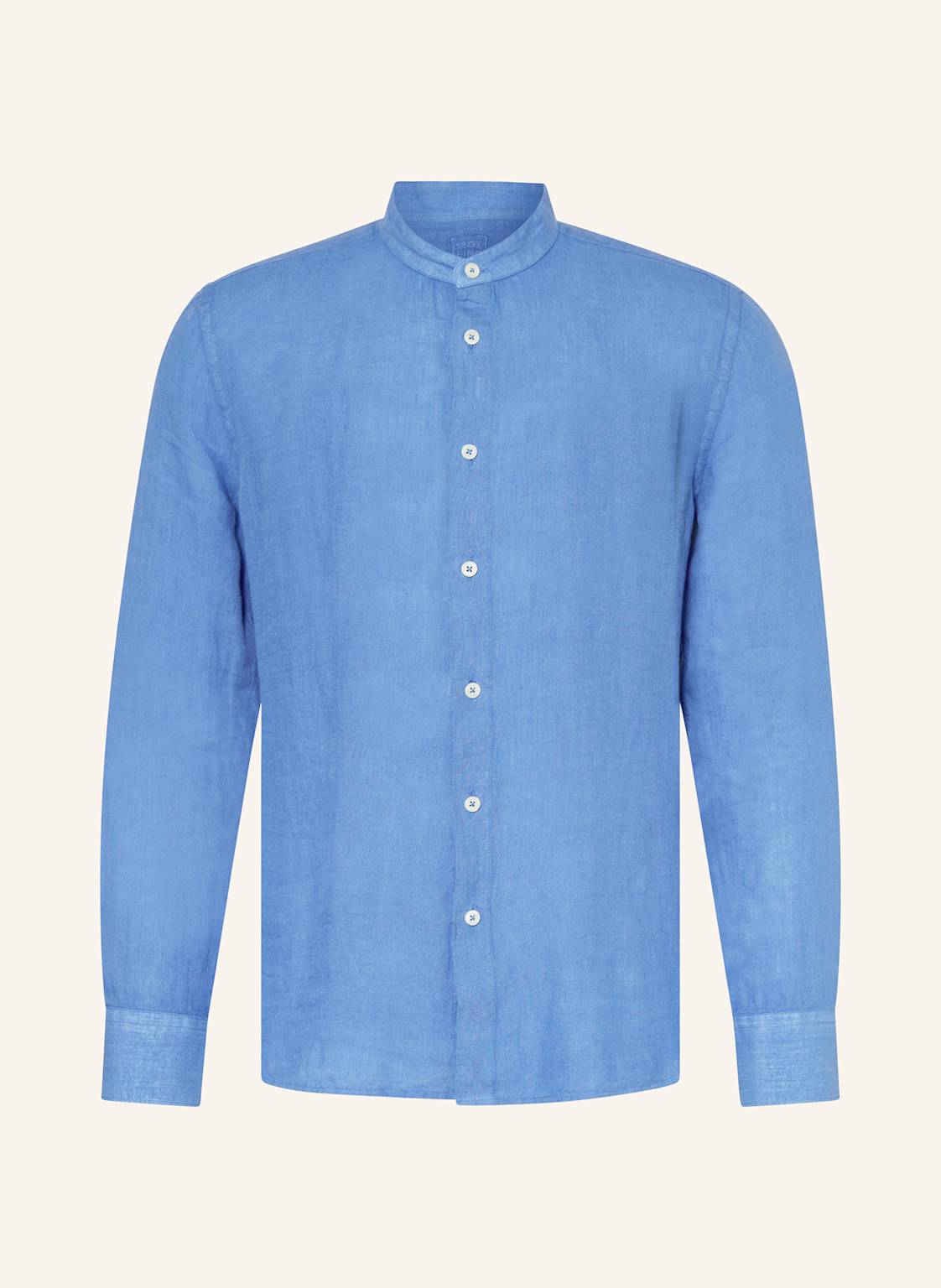 120%Lino Leinenhemd Slim Fit Mit Stehkragen blau 120%Lino Leinenhemd Slim Fit Mit Stehkragen blau von 120%lino