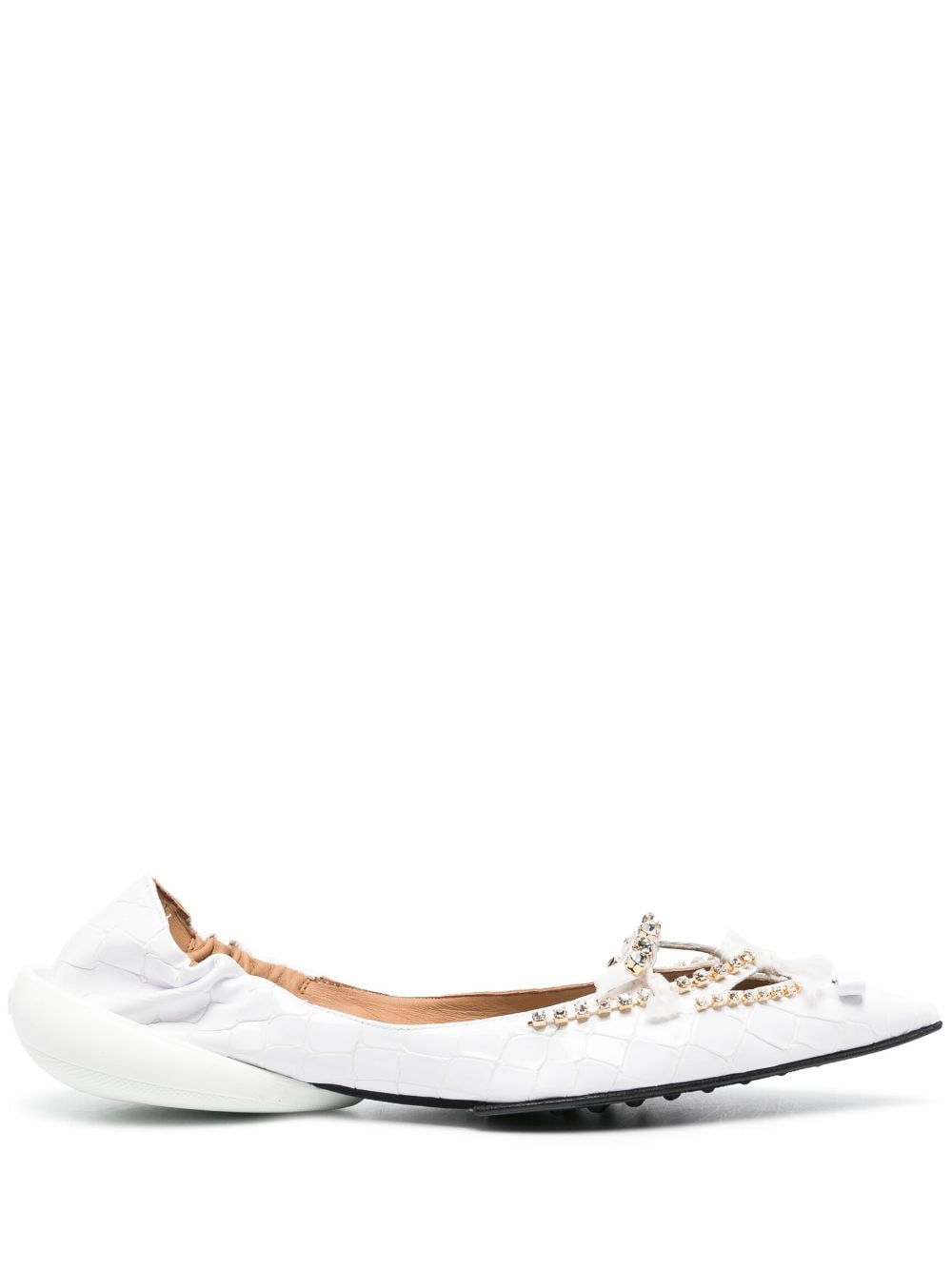 13 09 SR crystal-embellished sandals - White von 13 09 SR
