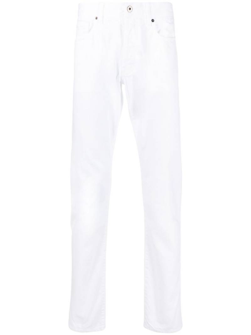 14BROS logo-patch straight-leg jeans - White von 14BROS