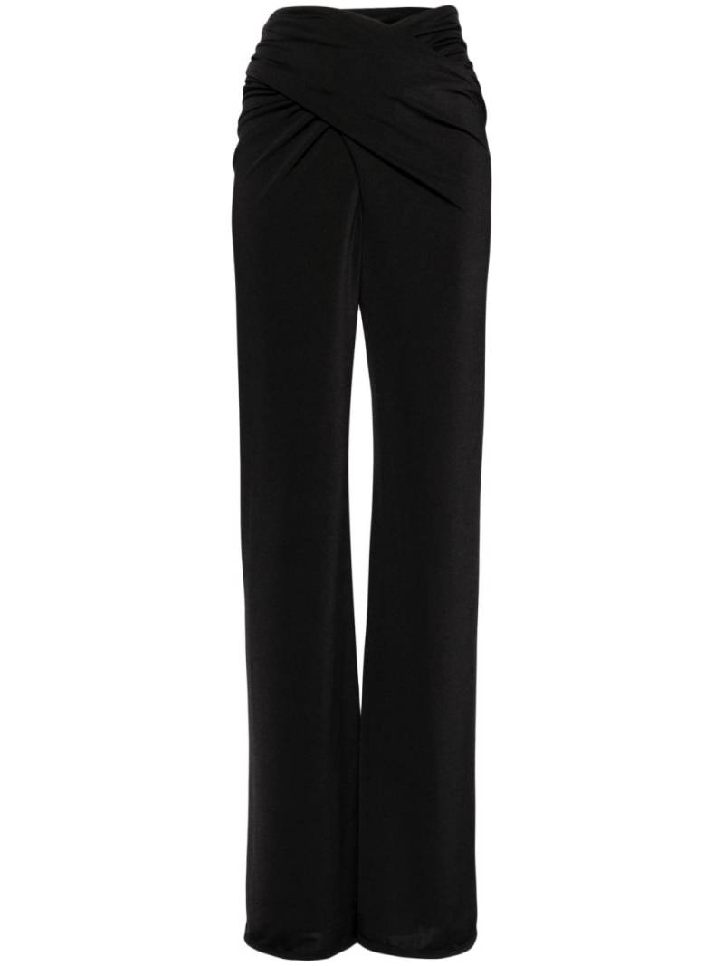 16Arlington Boxte wrap-waist satin-jersey trousers - Black von 16Arlington