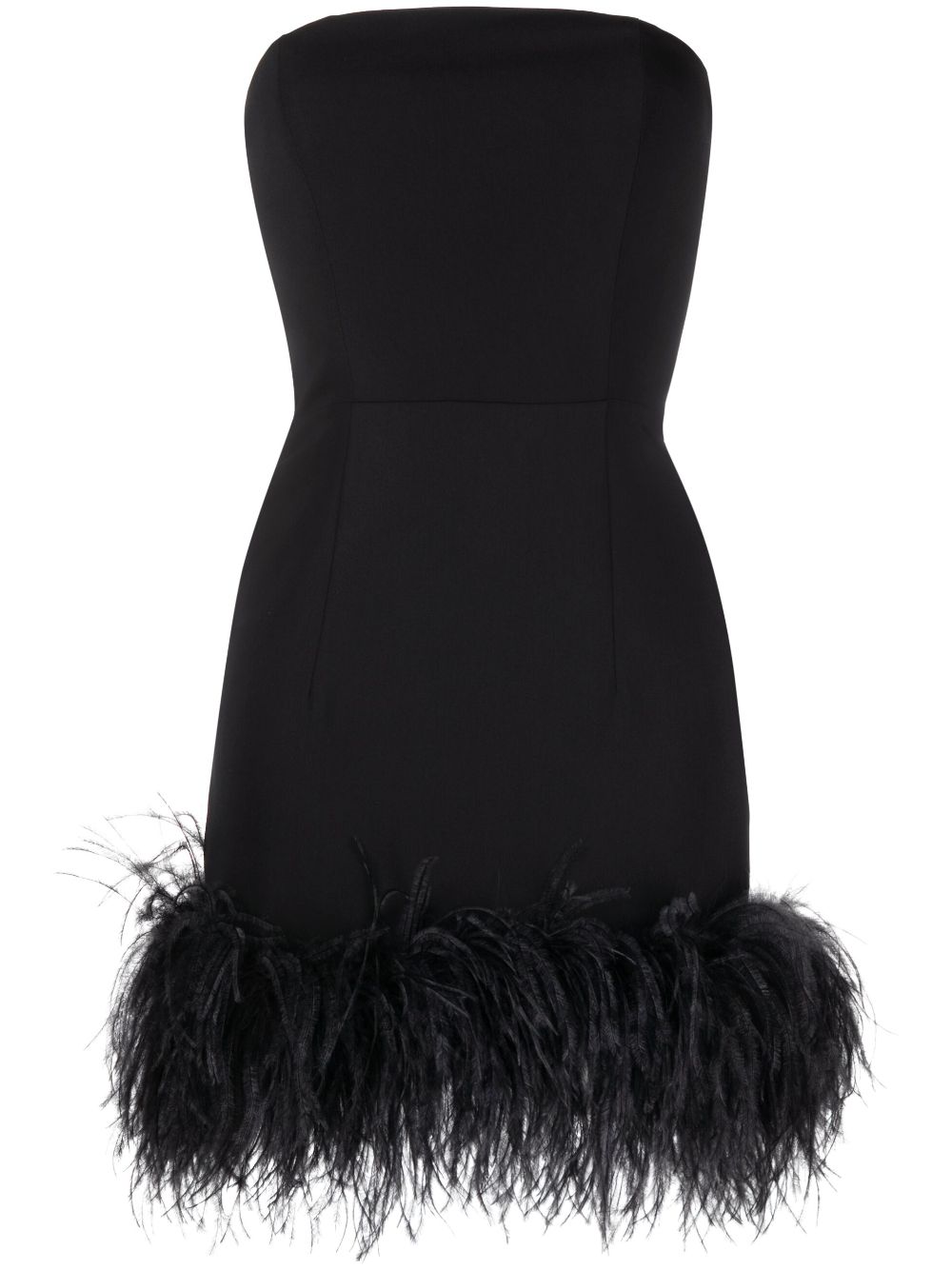 16Arlington Minelli feather-trim strapless minidress - Black von 16Arlington
