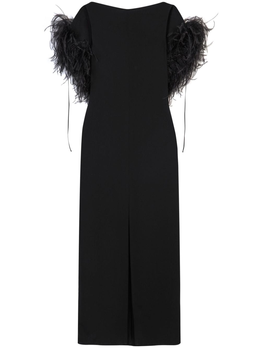 16Arlington Nerine feather-detail midi dress - Black von 16Arlington