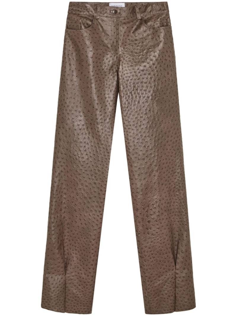 16Arlington Vante perforated leather jeans - Brown von 16Arlington