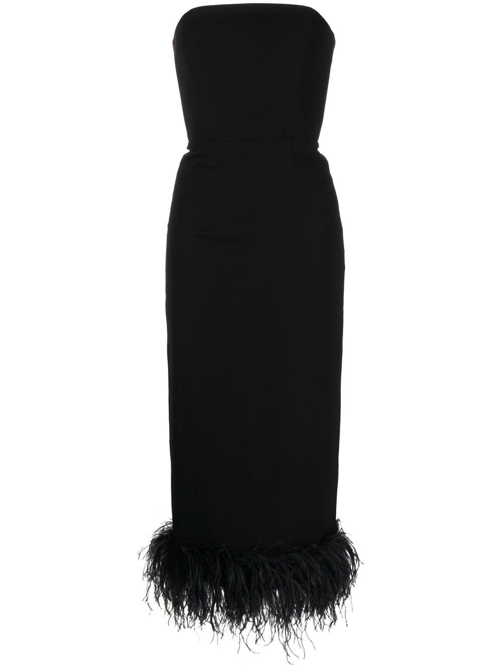 16Arlington strapless feather-trim dress - Black von 16Arlington