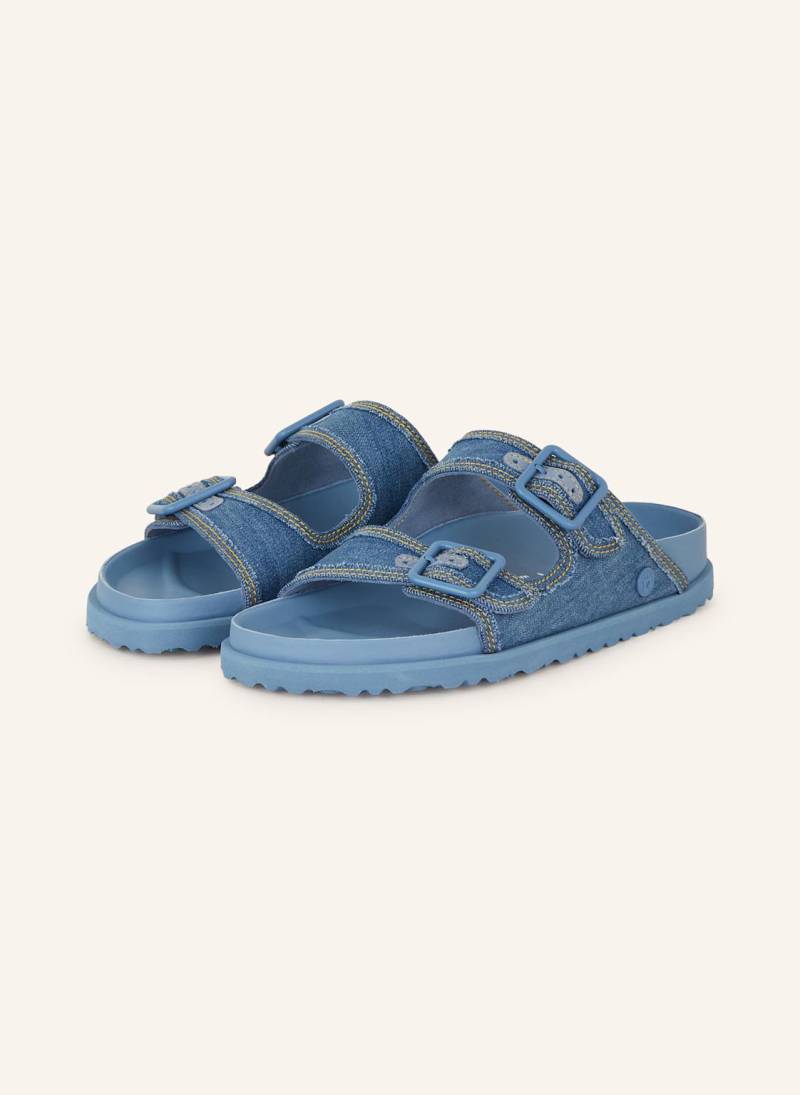 1774 Birkenstock Pantoletten Arizona Stone Washed Denim blau von 1774 BIRKENSTOCK