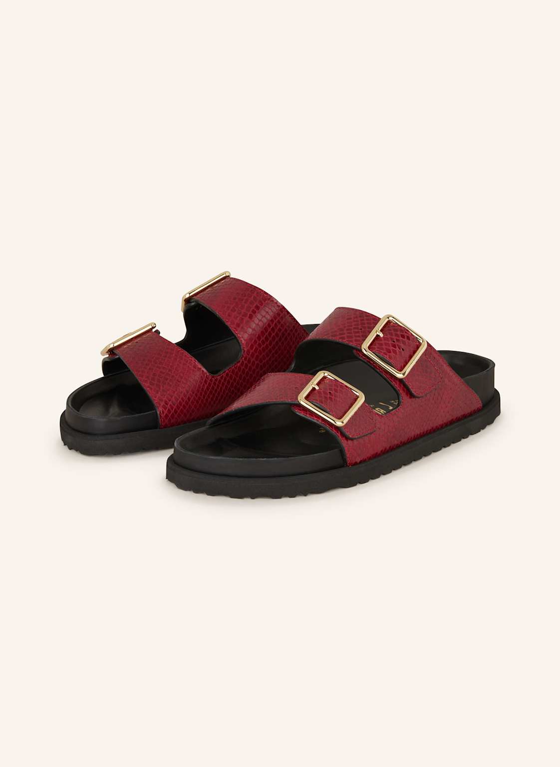 1774 Birkenstock Pantoletten Arizona Linded 1774 rot von 1774 BIRKENSTOCK