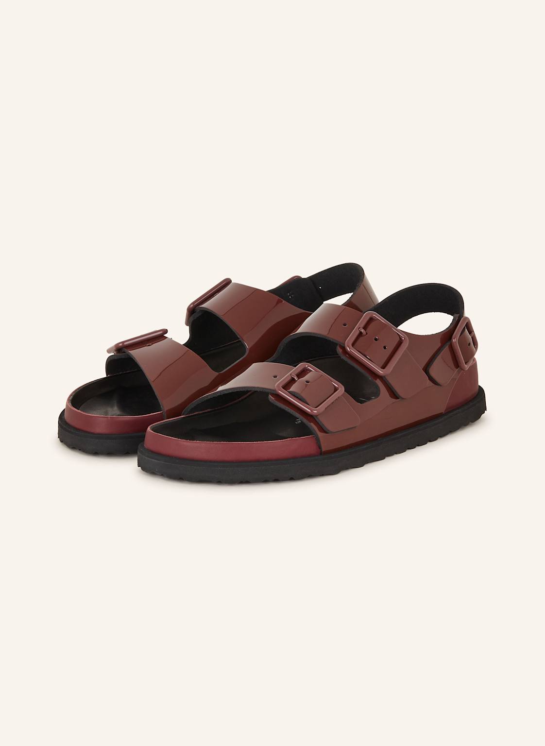 1774 Birkenstock Sandalen Milano Shiny Patent Leather rot von 1774 BIRKENSTOCK