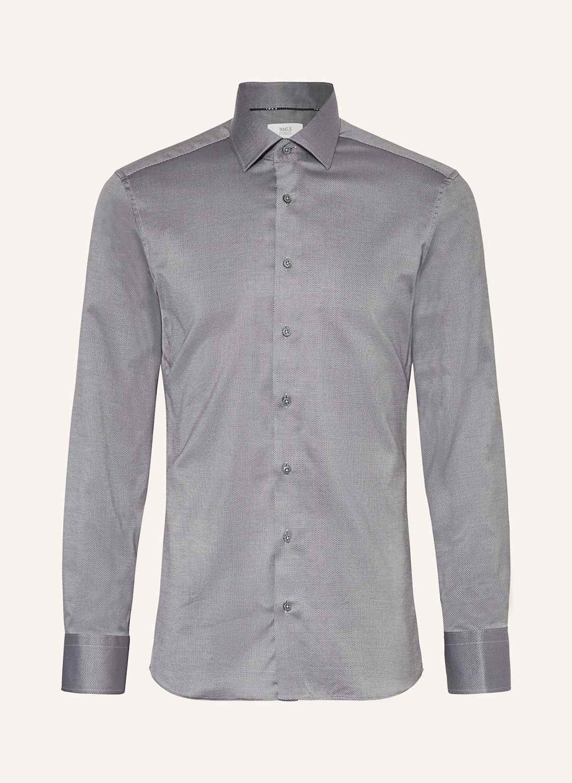 1863 By Eterna Hemd Slim Fit grau von 1863 by ETERNA