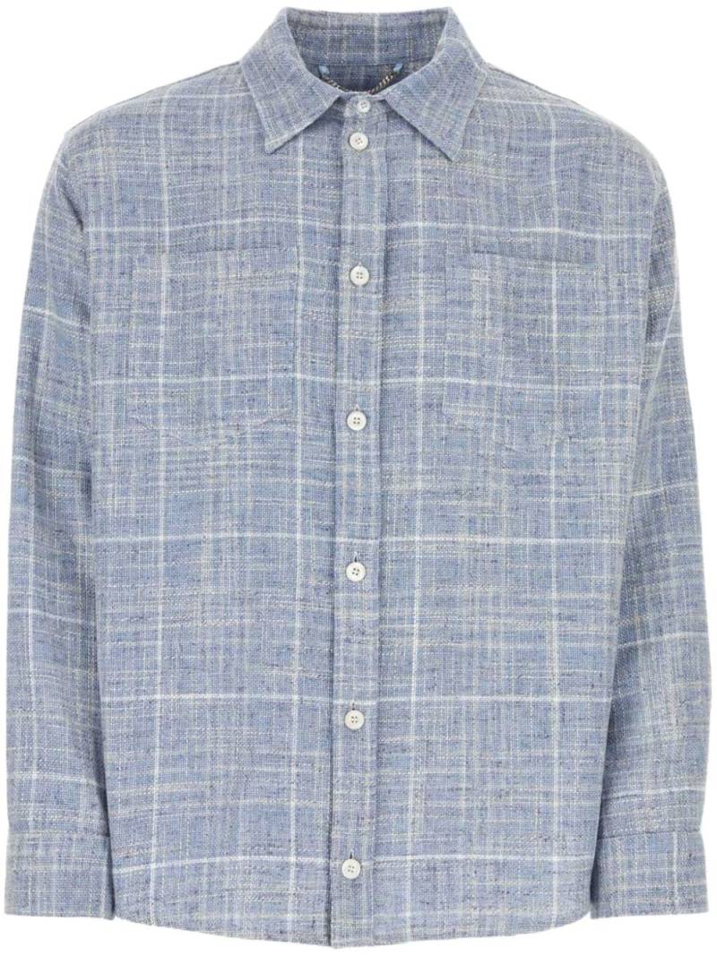 1989 STUDIO grid-print chambray shirt - Blue von 1989 STUDIO