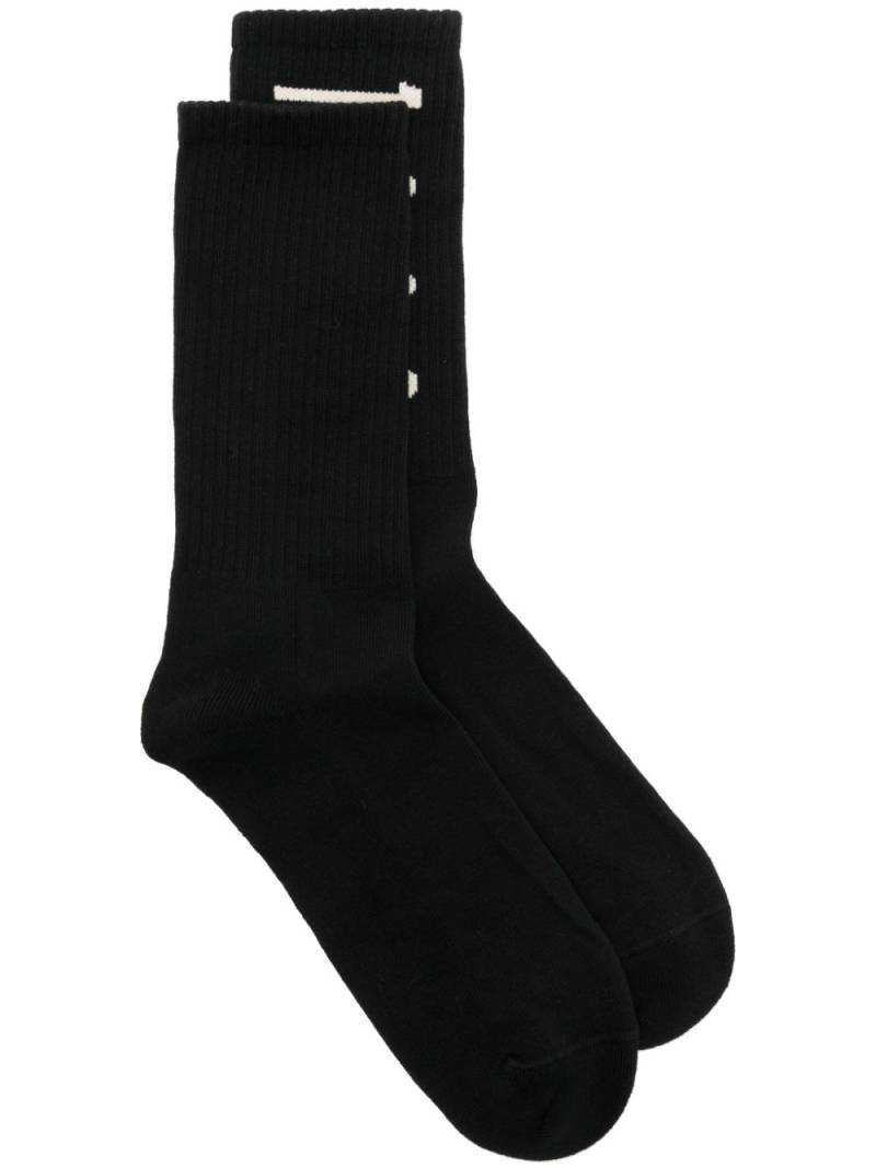 1989 STUDIO logo intarsia-knit socks - Black von 1989 STUDIO