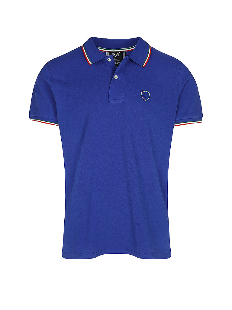 19V69 ITALIA Poloshirt  blau | L von 19V69 ITALIA