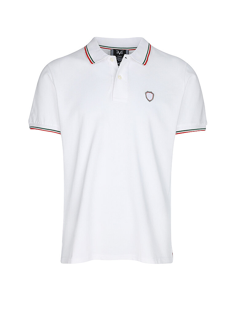 19V69 ITALIA Poloshirt  weiss | L von 19V69 ITALIA