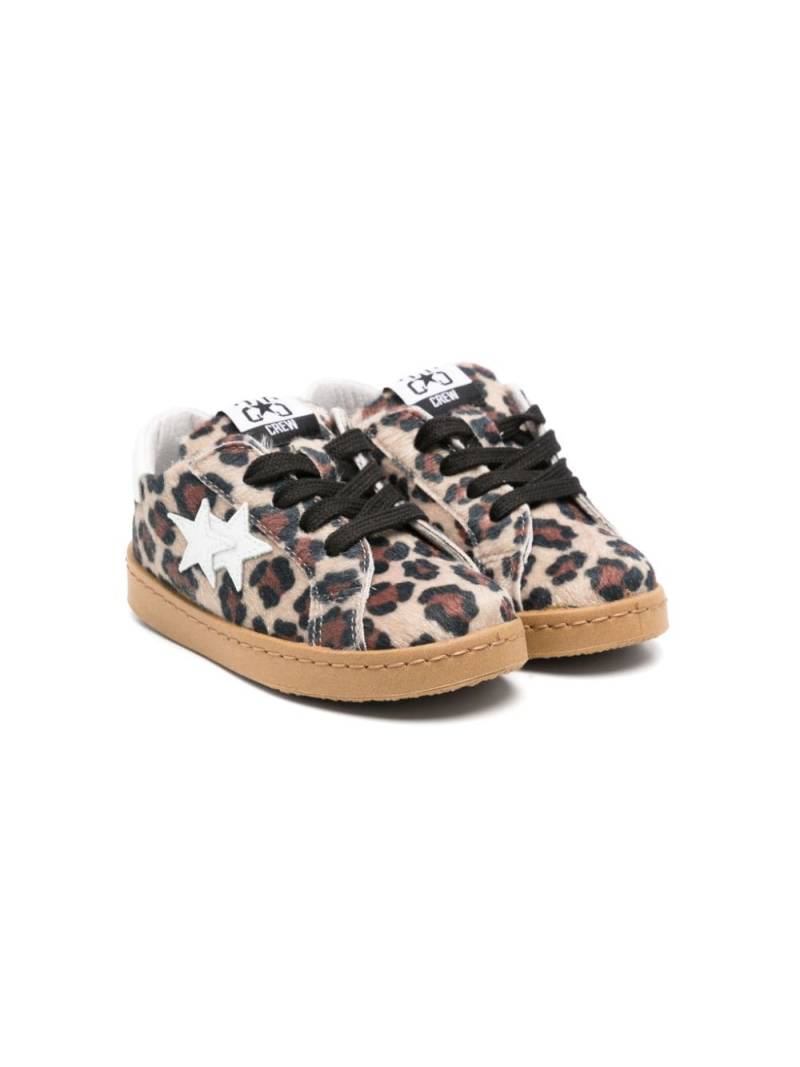 2 Star Kids leopard-print sneakers - Brown von 2 Star Kids