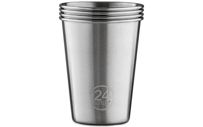 24 BOTTLES Becher »Party Cup 350 ml, 4 Stück, Silberfarben«, (Set, 4 tlg.) von 24 BOTTLES