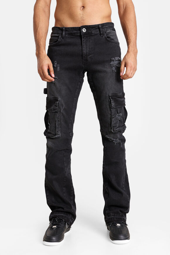 2Y Premium Cargo Slim Fit Jeans | Used Black | Herren  | 30 von 2Y Premium