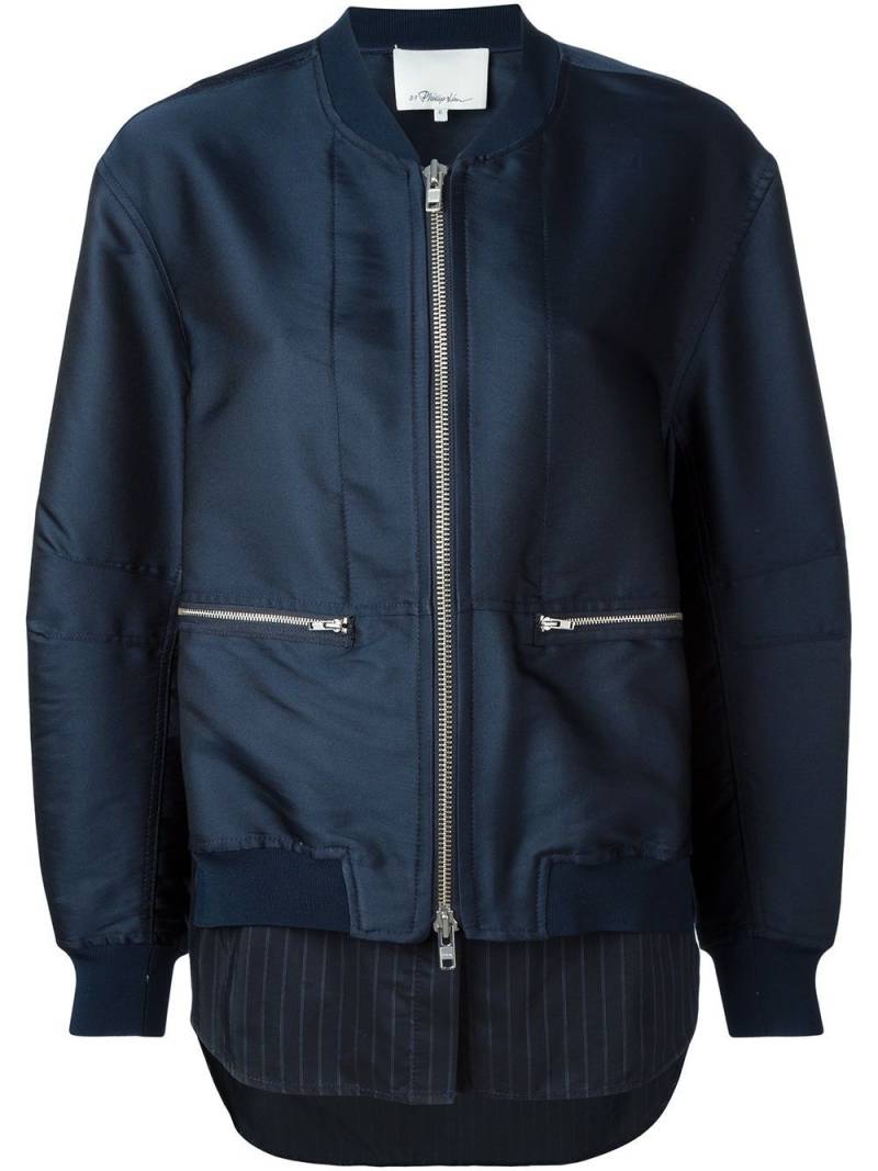 3.1 Phillip Lim layered bomber jacket - Blue von 3.1 Phillip Lim