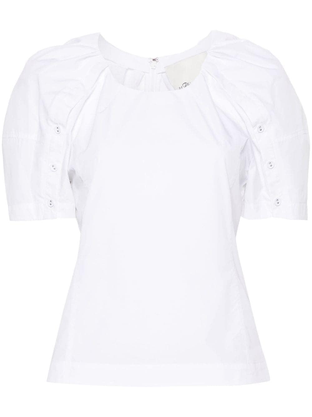 3.1 Phillip Lim Bloom pleated blouse - White von 3.1 Phillip Lim