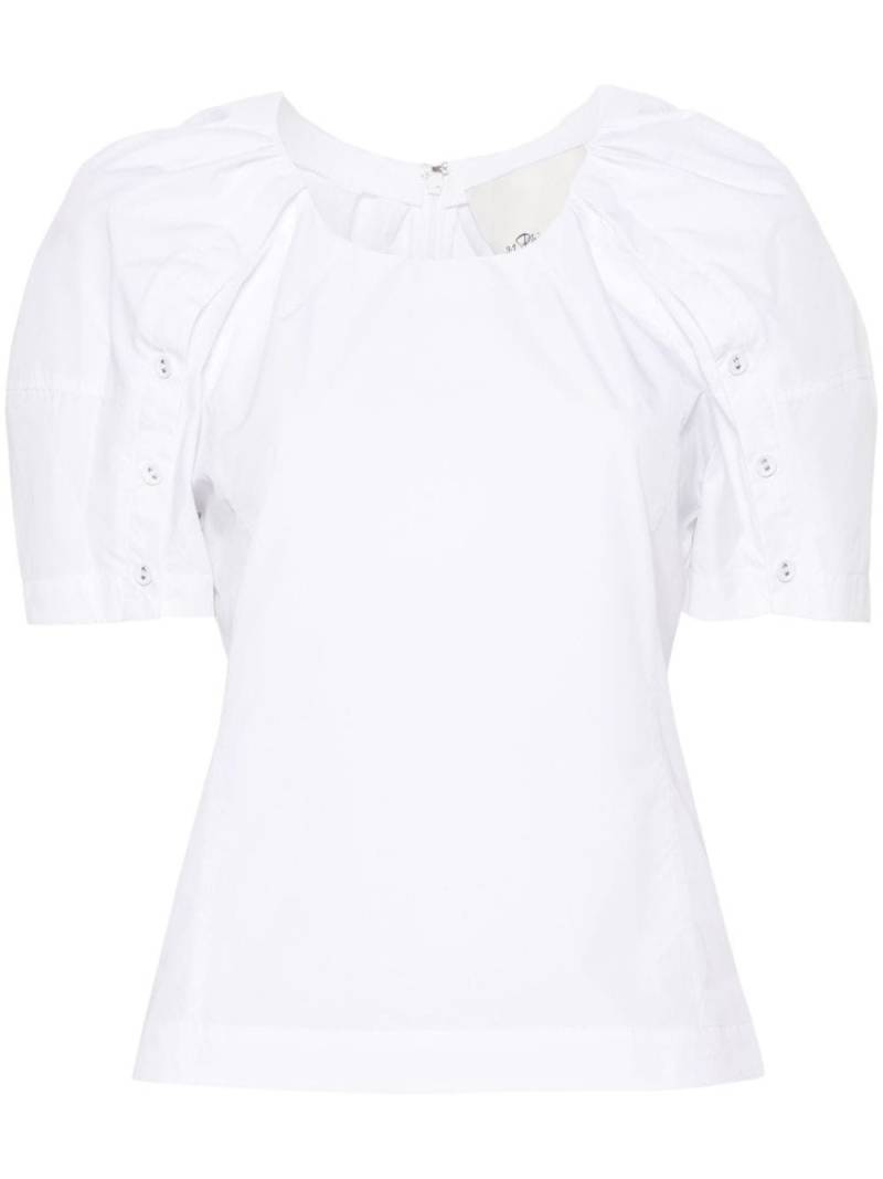 3.1 Phillip Lim Bloom pleated blouse - White von 3.1 Phillip Lim