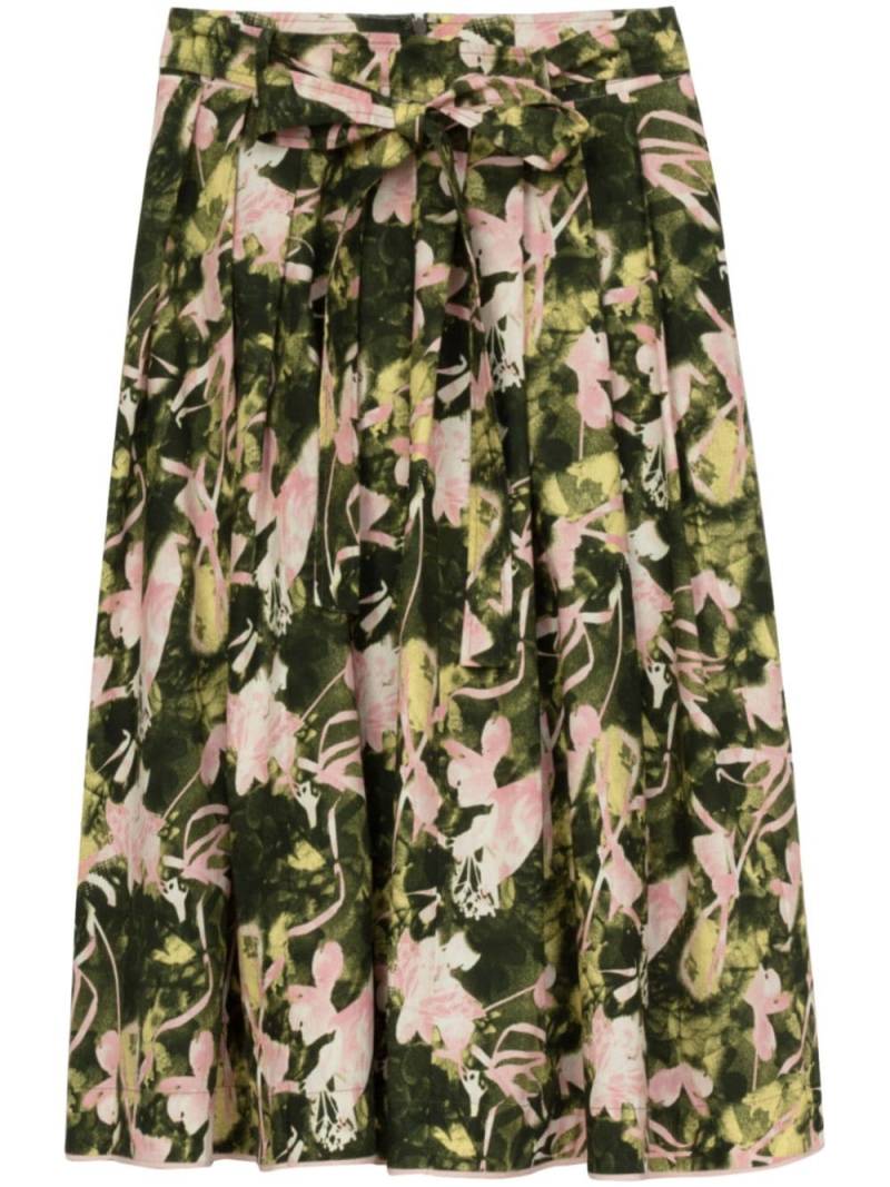 3.1 Phillip Lim Floating Iris belted cotton skirt - Green von 3.1 Phillip Lim