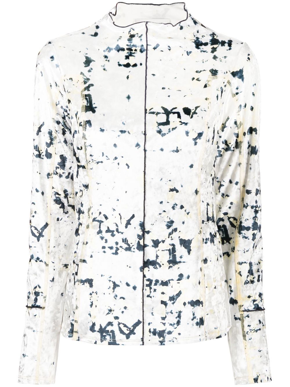 3.1 Phillip Lim Kaleidoscope-print crushed velvet top - White von 3.1 Phillip Lim