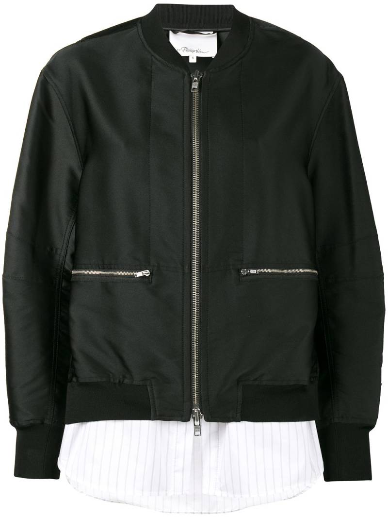 3.1 Phillip Lim layered bomber jacket - Black von 3.1 Phillip Lim