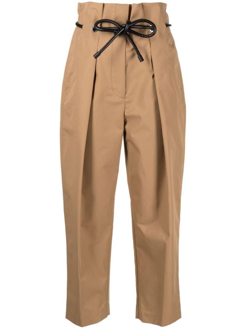 3.1 Phillip Lim Origami paperbag-waist cropped trousers - Brown von 3.1 Phillip Lim