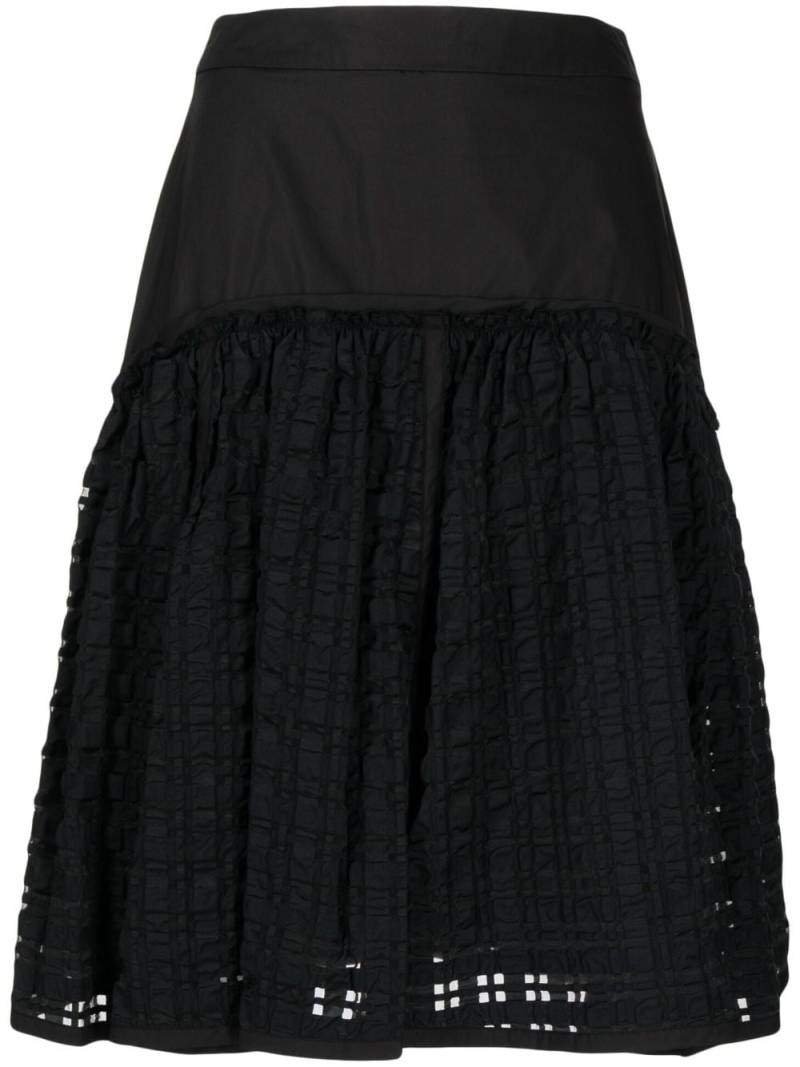 3.1 Phillip Lim shirred taffeta midi skirt - Black von 3.1 Phillip Lim