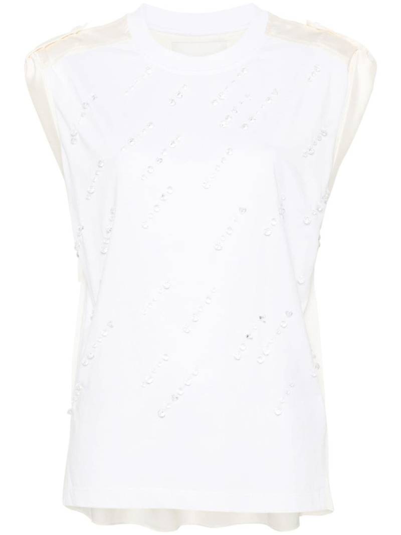 3.1 Phillip Lim bead-detailing T-shirt - White von 3.1 Phillip Lim