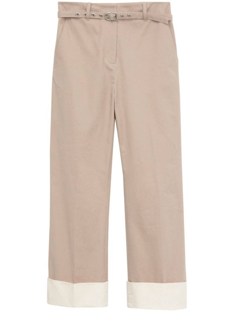 3.1 Phillip Lim belted cotton flared trousers - Neutrals von 3.1 Phillip Lim