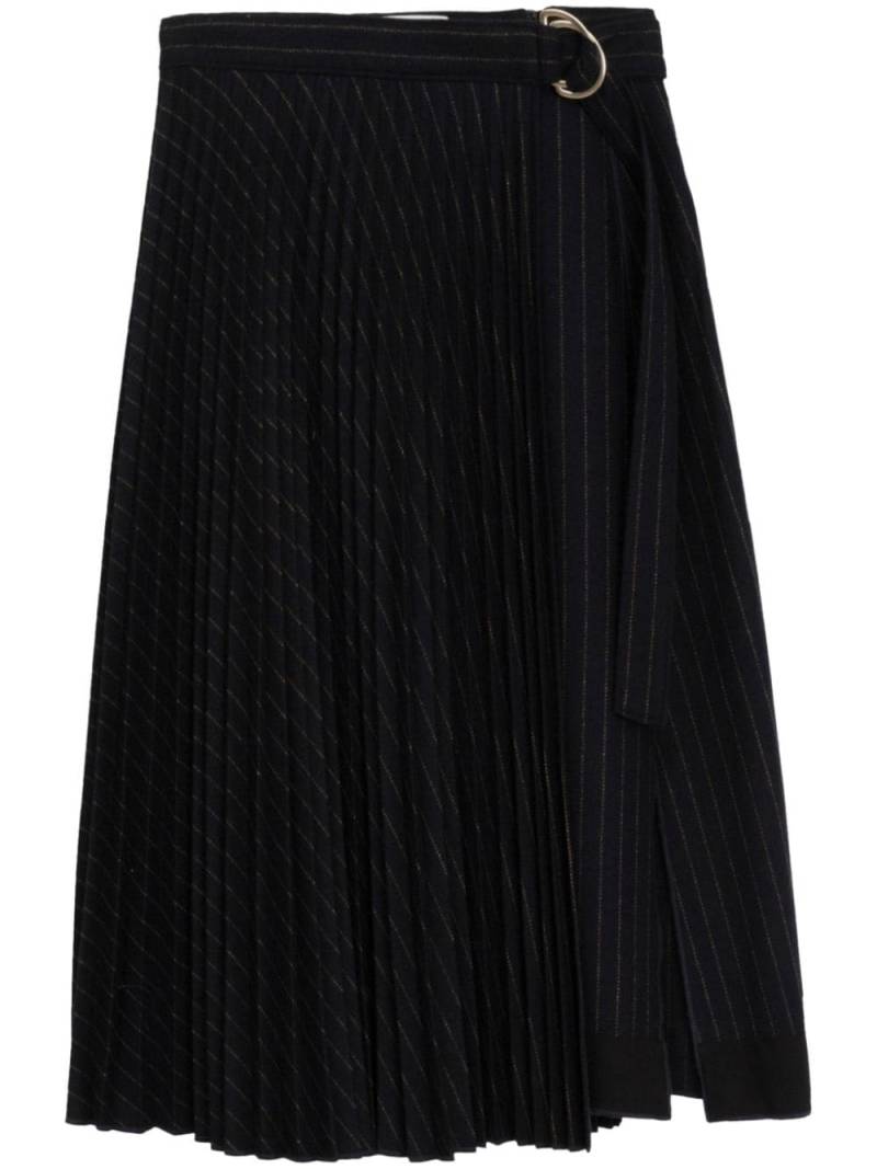 3.1 Phillip Lim belted pleated midi skirt - Blue von 3.1 Phillip Lim