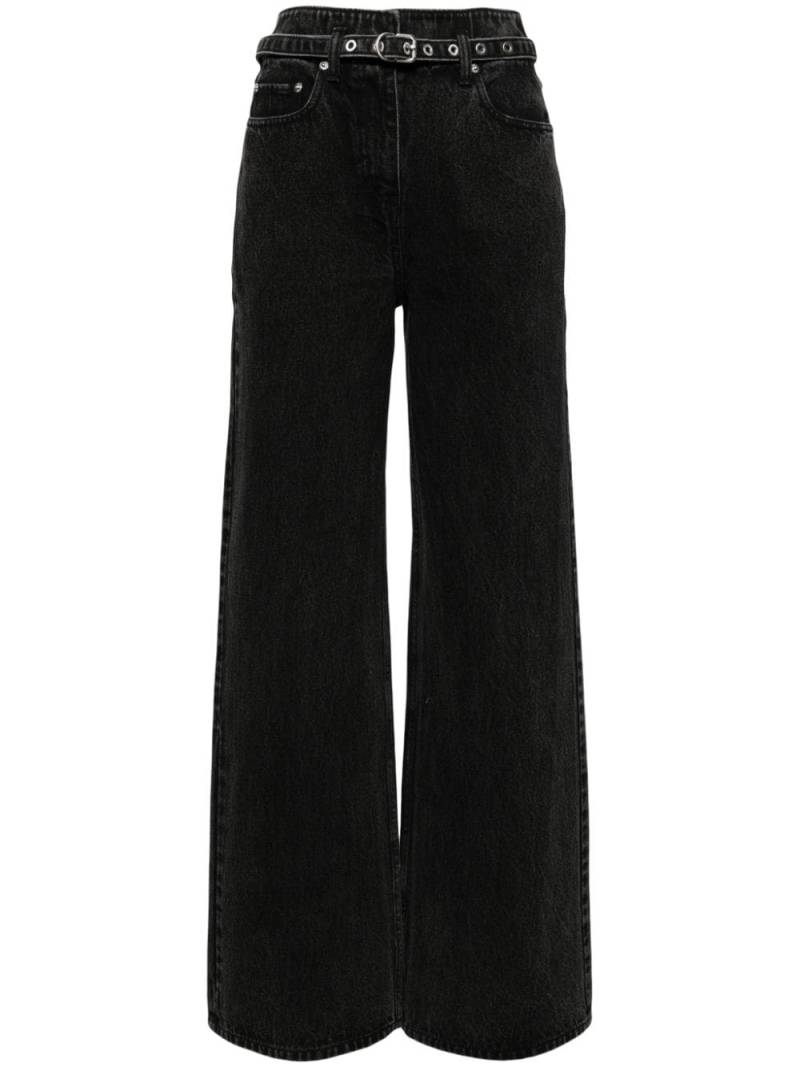 3.1 Phillip Lim belted wide leg jeans - Black von 3.1 Phillip Lim