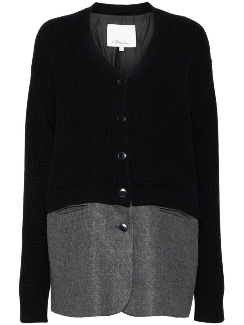 3.1 Phillip Lim blazer hem hybrid cardigan - Blue von 3.1 Phillip Lim