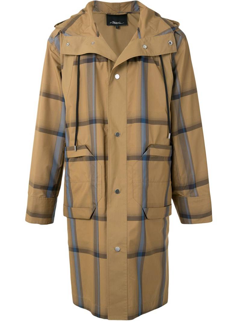 3.1 Phillip Lim check print hooded parka - Brown von 3.1 Phillip Lim