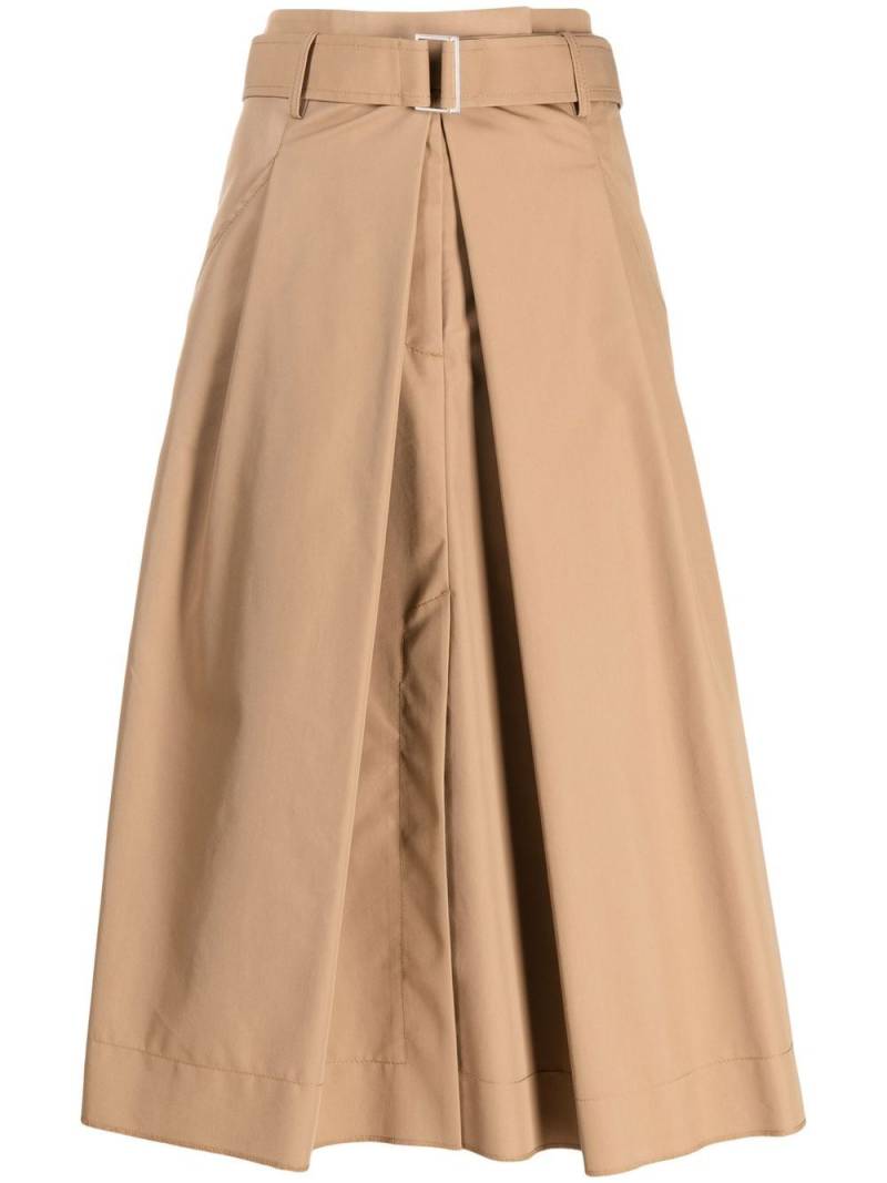 3.1 Phillip Lim chino pleated midi skirt - Brown von 3.1 Phillip Lim