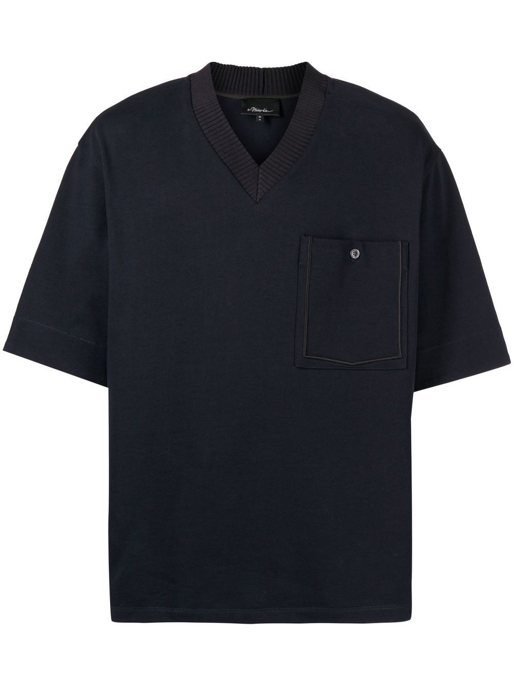 3.1 Phillip Lim contrast-trim T-shirt - Blue von 3.1 Phillip Lim