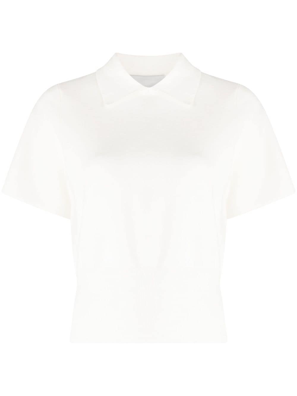 3.1 Phillip Lim crepe-texture polo top - White von 3.1 Phillip Lim