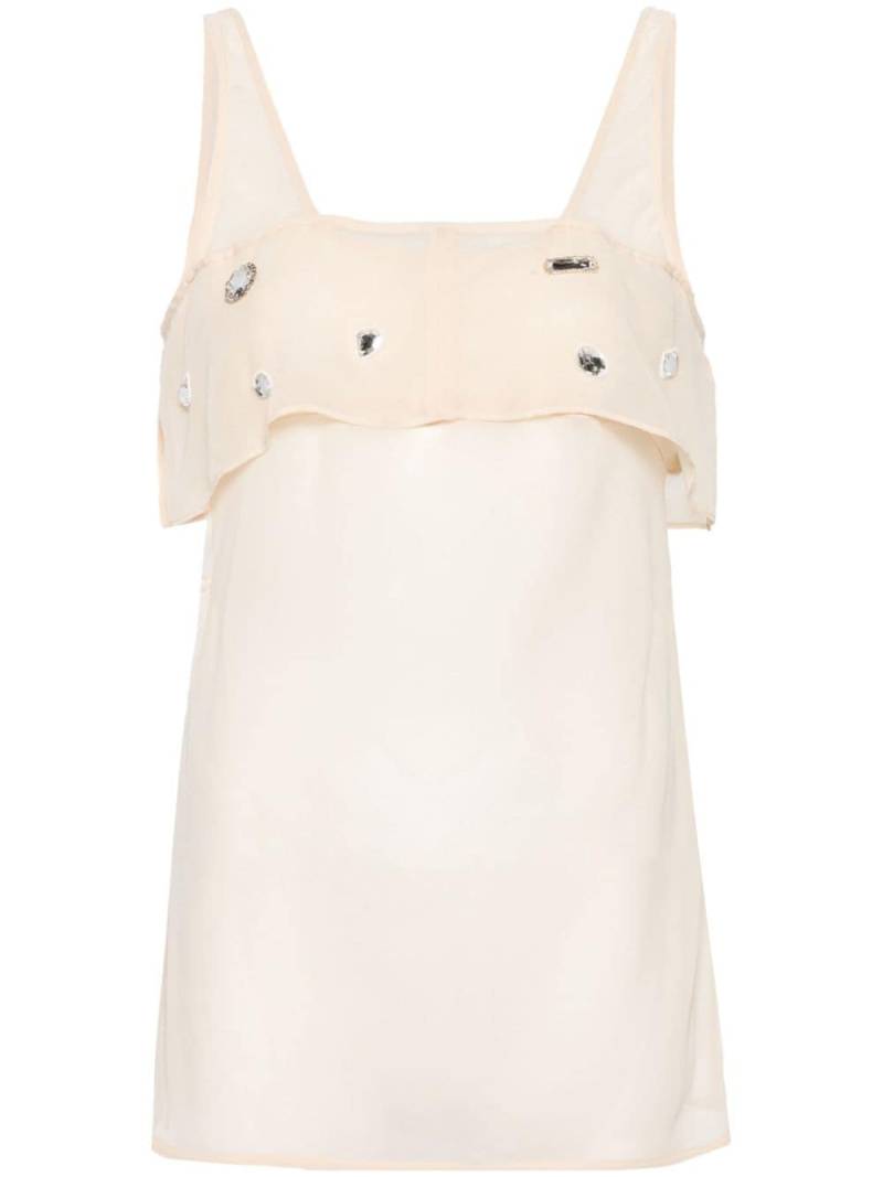 3.1 Phillip Lim crystal-embellished sheer tank top - Neutrals von 3.1 Phillip Lim