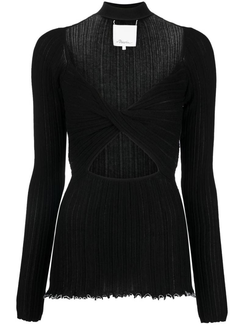 3.1 Phillip Lim cut-out knitted top - Black von 3.1 Phillip Lim