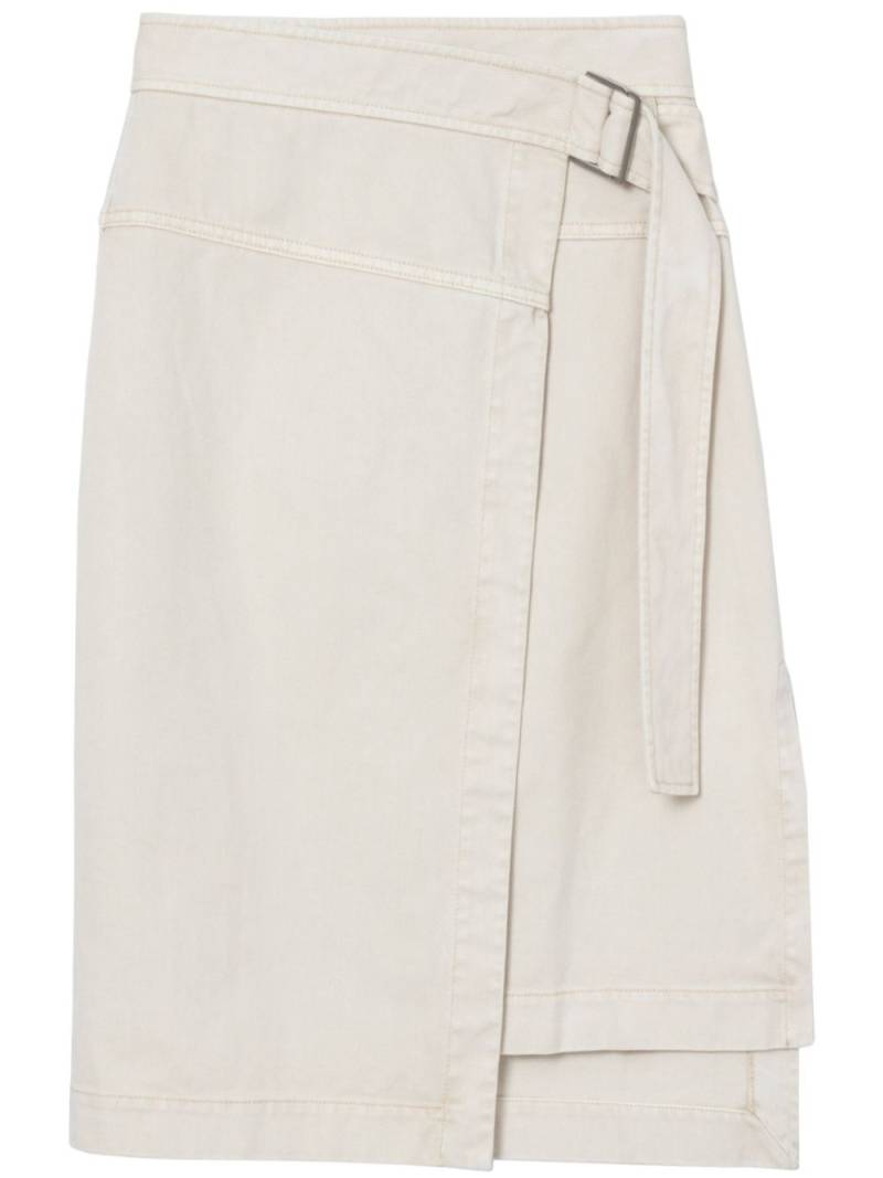 3.1 Phillip Lim denim wrap midi skirt - White von 3.1 Phillip Lim