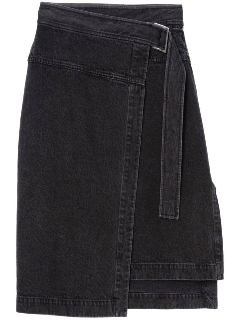 3.1 Phillip Lim denim wrap skirt - Black von 3.1 Phillip Lim