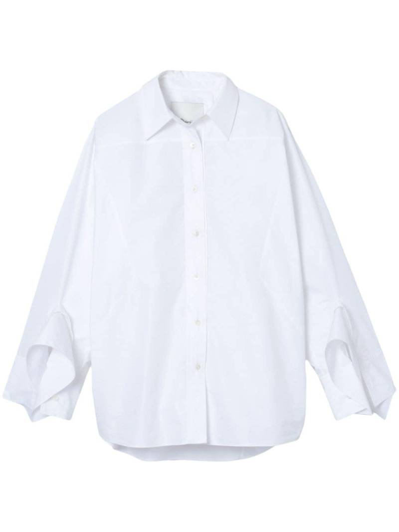 3.1 Phillip Lim draped-cuff poplin shirt - White von 3.1 Phillip Lim