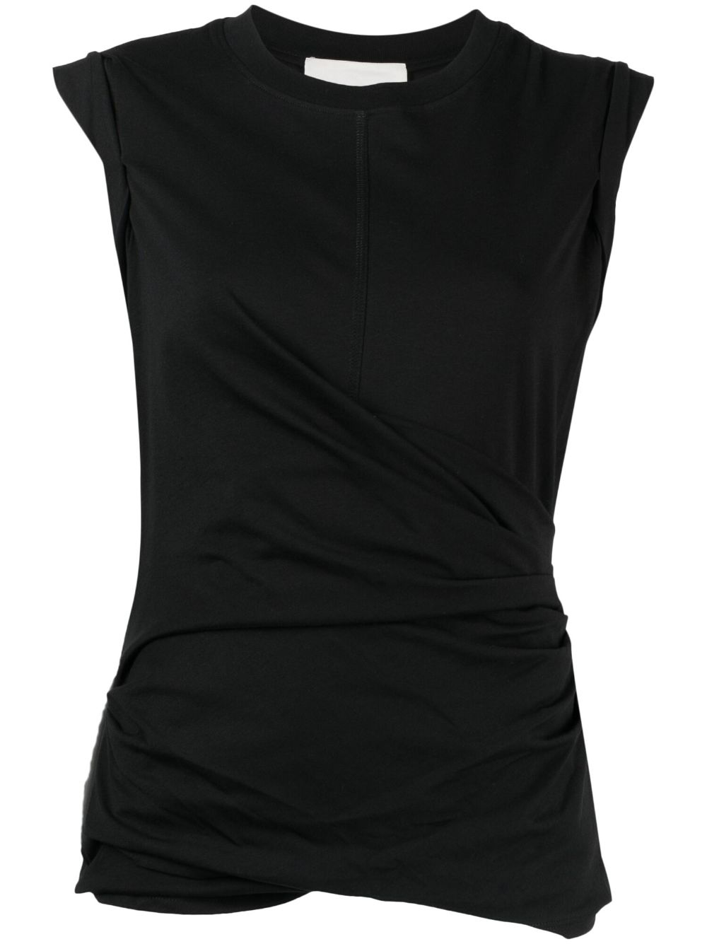 3.1 Phillip Lim draped-detail cotton tank top - Black von 3.1 Phillip Lim