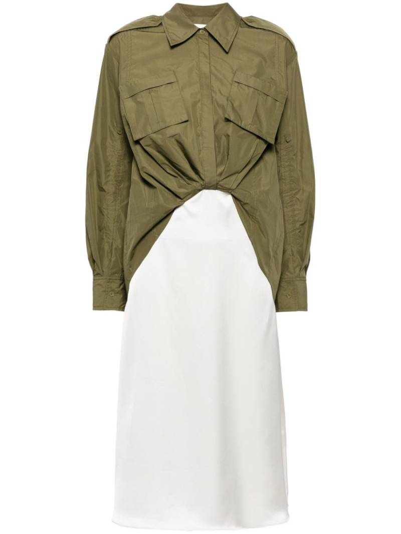 3.1 Phillip Lim draped shirt dress - Green von 3.1 Phillip Lim