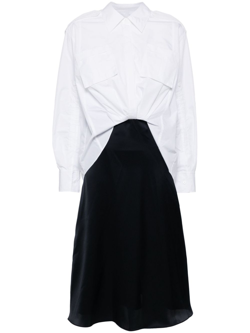 3.1 Phillip Lim draped shirt dress - White von 3.1 Phillip Lim