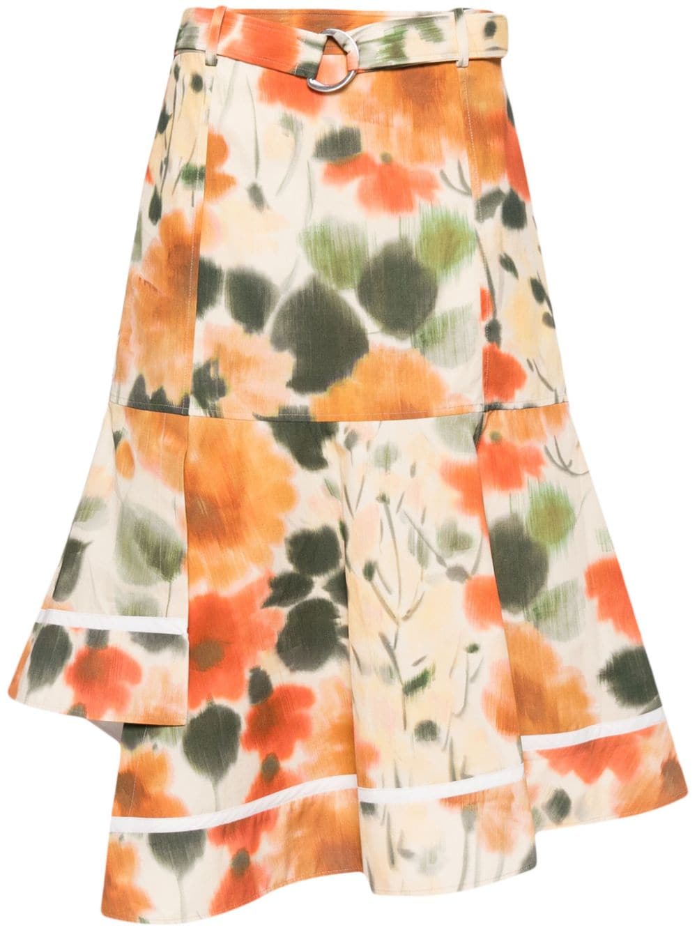 3.1 Phillip Lim floral-printed midi skirt - Orange von 3.1 Phillip Lim