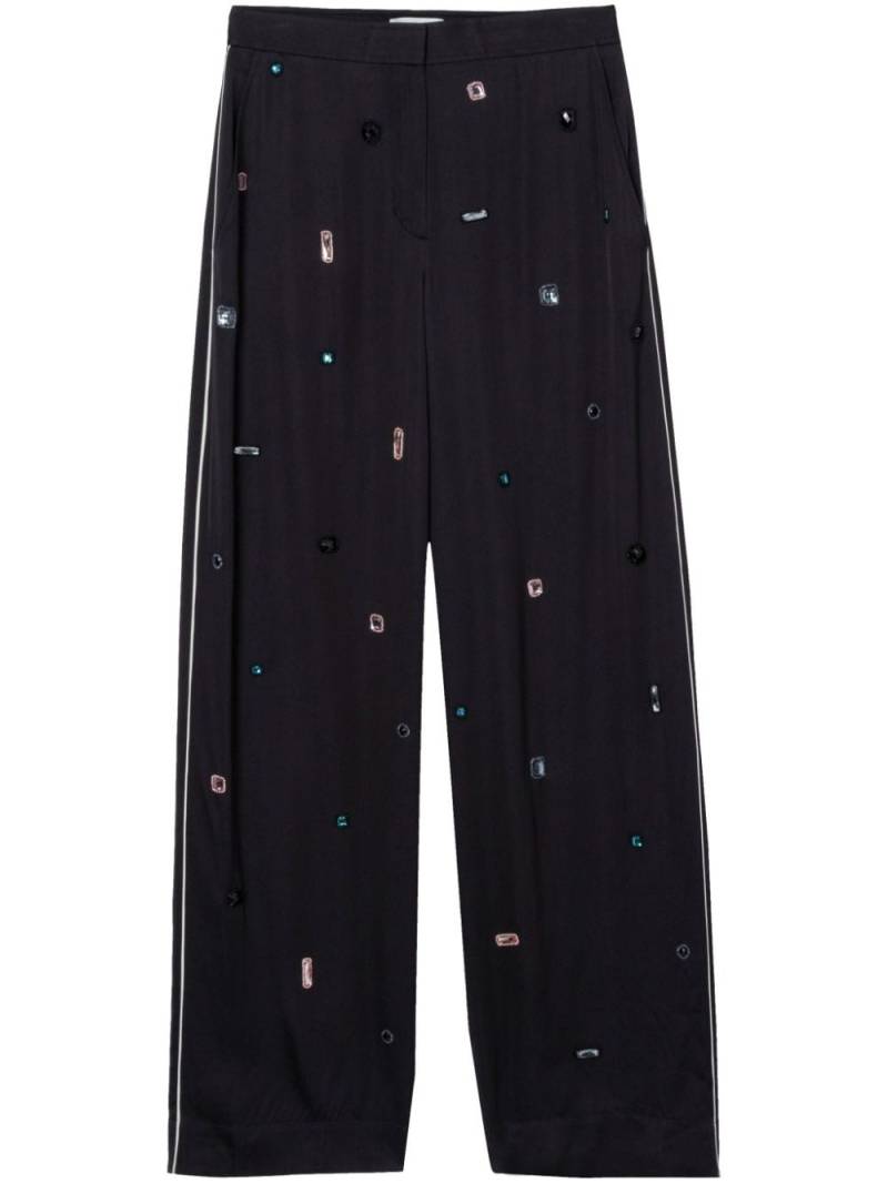 3.1 Phillip Lim gem-embellished chiffon trousers - Blue von 3.1 Phillip Lim