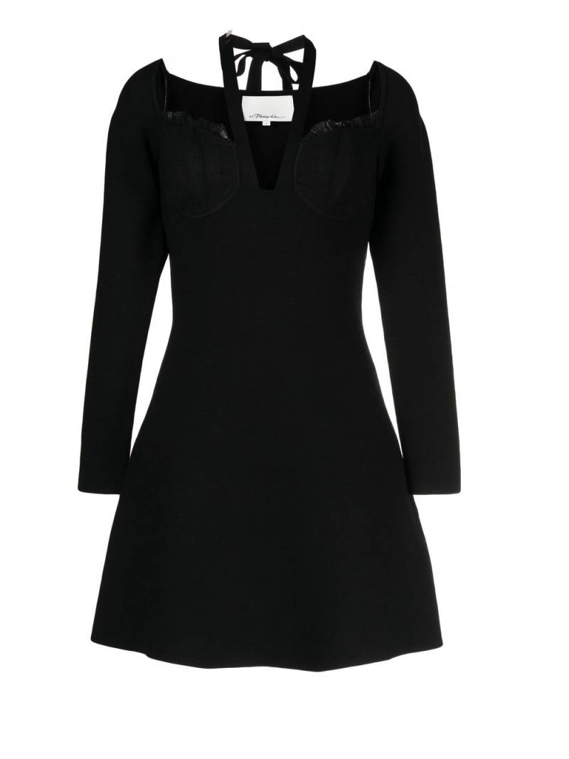 3.1 Phillip Lim halterneck long-sleeved dress - Black von 3.1 Phillip Lim